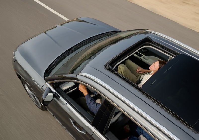 The available panoramic Vista Roof® of a 2027 Lincoln Aviator® SUV is open. | South Bay Lincoln in Hawthorne CA