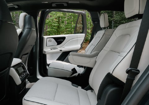 A side view of the second row with captain’s chairs in a 2027 Lincoln Aviator® Black Label™ SUV. | South Bay Lincoln in Hawthorne CA