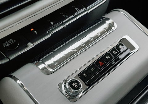 The piano key gear selector of a 2027 Lincoln Aviator® Back Label™ SUV. | South Bay Lincoln in Hawthorne CA